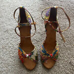 Colorful Strappy Dance Heels Women's U.S. Size 8.5